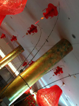 Westpac Luna New Year, Dressed Restaurant dinner for 200. Themed in
red chiffon, bamboo poles,